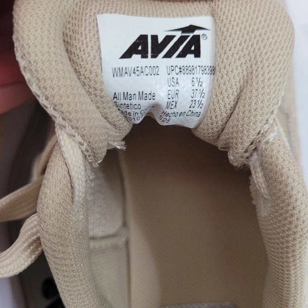 Avia Walking Sneakers Womens Size 6.5 Beige Tan Mesh Air Cushion AV12030W